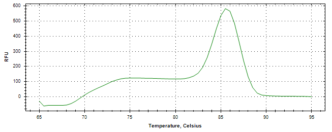 Melt curve analysis of above amplification.