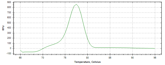 Melt curve analysis of above amplification.